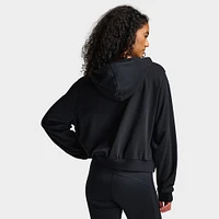 Nike Sportswear Chill Terry Women's Loose Full Zip French Hoodie Black / Sail