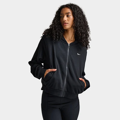 Nike Sportswear Chill Terry Women's Loose Full Zip French Hoodie Black / Sail