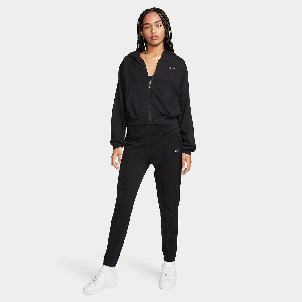 Nike Sportswear Chill Terry Women's Loose Full Zip French Hoodie Black / Sail