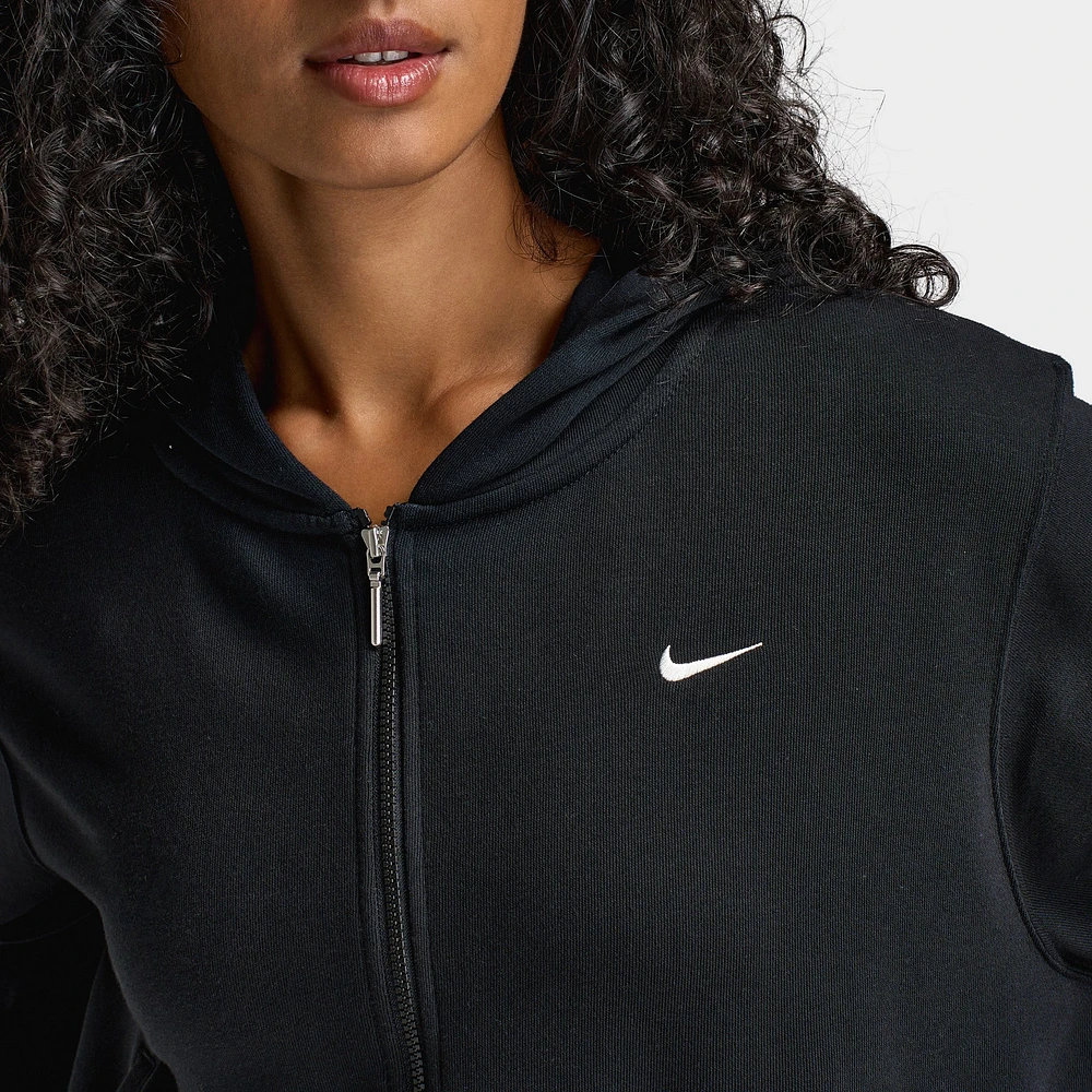 Nike Sportswear Chill Terry Women's Loose Full Zip French Hoodie Black / Sail