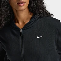 Nike Sportswear Chill Terry Women's Loose Full Zip French Hoodie Black / Sail