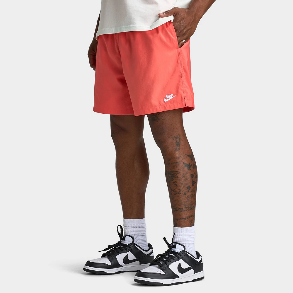 Nike Club Flow Shorts Magic Ember / White