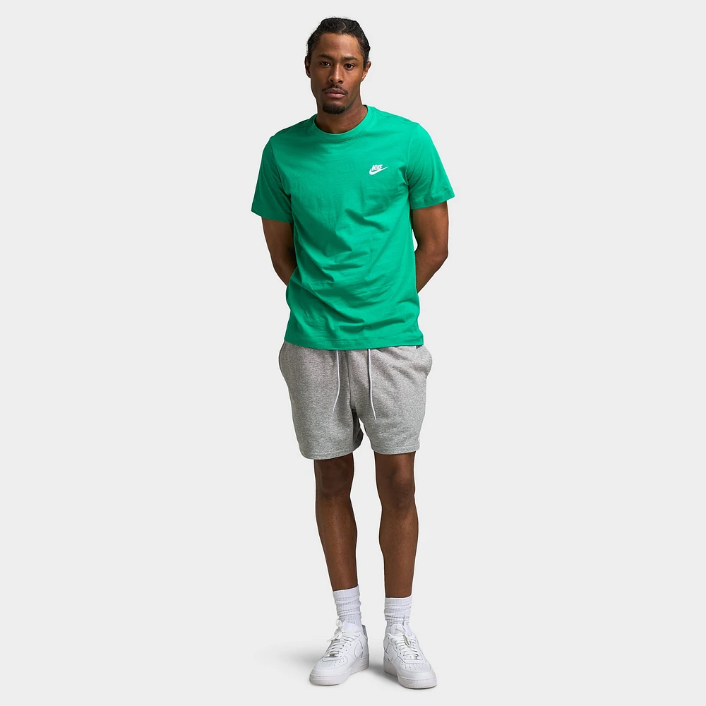 Nike Club French Terry Flow Shorts Dark Grey Heather / Lt Smoke - White