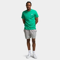 Nike Club French Terry Flow Shorts Dark Grey Heather / Lt Smoke - White
