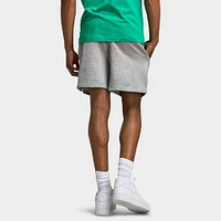Nike Club French Terry Flow Shorts Dark Grey Heather / Lt Smoke - White