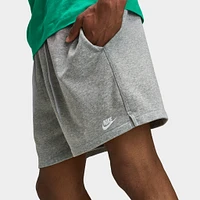 Nike Club French Terry Flow Shorts Dark Grey Heather / Lt Smoke - White