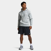 Nike Club Fleece Pullover Hoodie Dark Grey Heather / Light Smoke - White