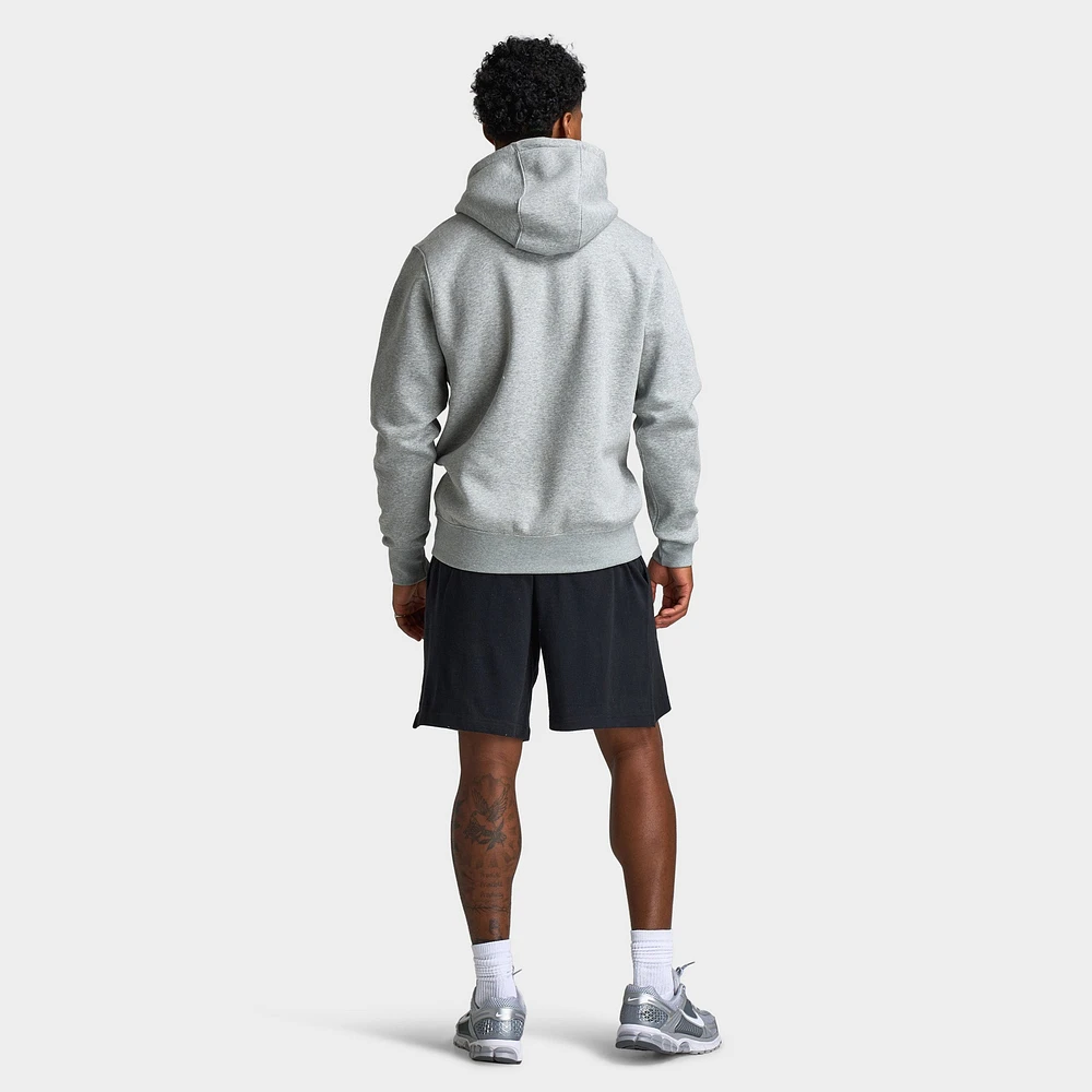Nike Club Fleece Pullover Hoodie Dark Grey Heather / Light Smoke - White