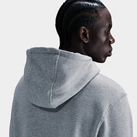 Nike Club Fleece Pullover Hoodie Dark Grey Heather / Light Smoke - White