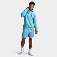 Nike Club Fleece Pullover Hoodie Denim Turq / White
