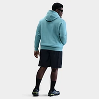 Nike Club Fleece Pullover Hoodie Denim Turq / White