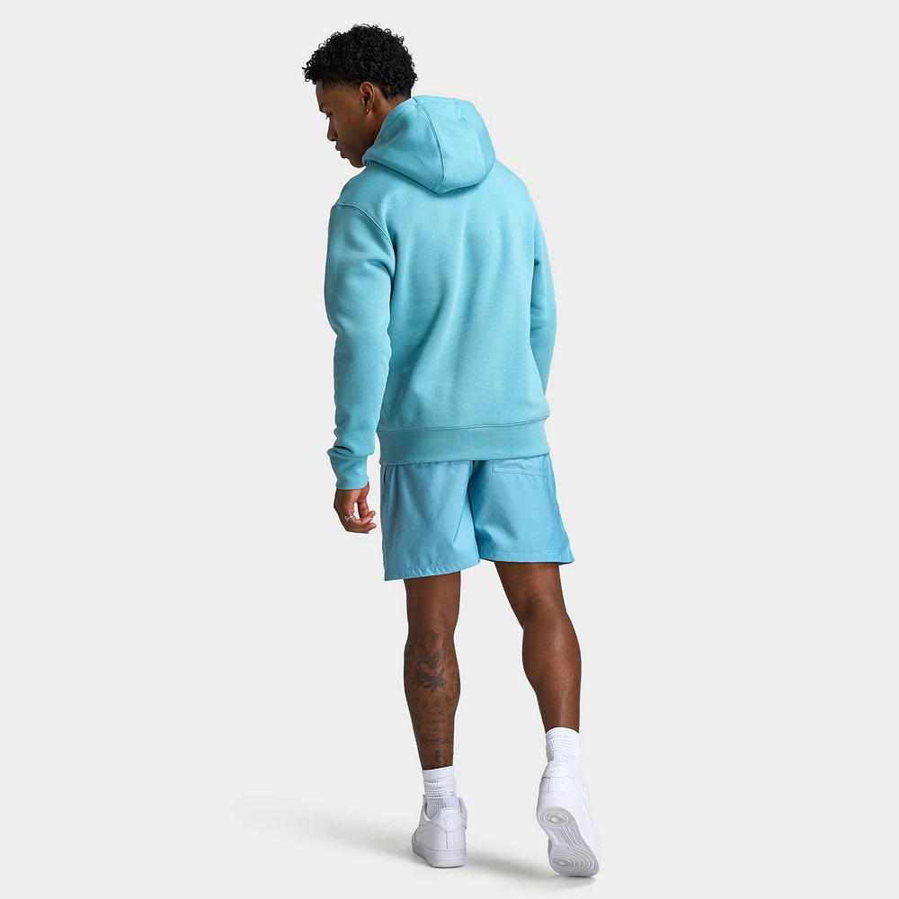 Nike Club Fleece Pullover Hoodie Denim Turq / White