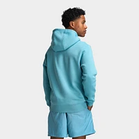 Nike Club Fleece Pullover Hoodie Denim Turq / White