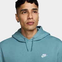 Nike Club Fleece Pullover Hoodie Denim Turq / White