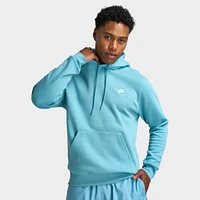 Nike Club Fleece Pullover Hoodie Denim Turq / White