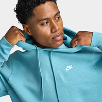 Nike Club Fleece Pullover Hoodie Denim Turq / White