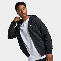 Nike Club Fleece Full Zip Hoodie Black / - White