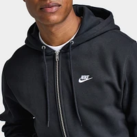 Nike Club Fleece Full Zip Hoodie Black / - White