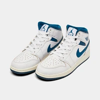 Jordan 1 Mid GS White / Industrial Blue - Sail