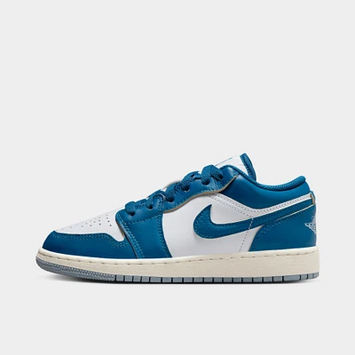 Jordan 1 Low GS White / Industrial Blue - Grey