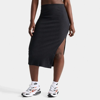 Nike Sportswear Women's Ribbed Midi Skirt Black /