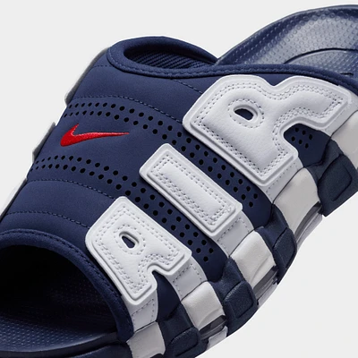 Nike Air More Uptempo Slide Midnight Navy / University Red - White