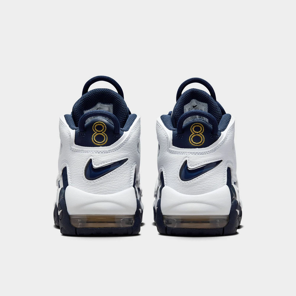 Nike Air More Uptempo GS White / Midnight Navy - Metallic Go