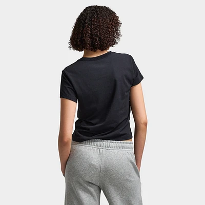 Nike Sportswear Women's Chill Knit Cropped T-Shirt Black / White