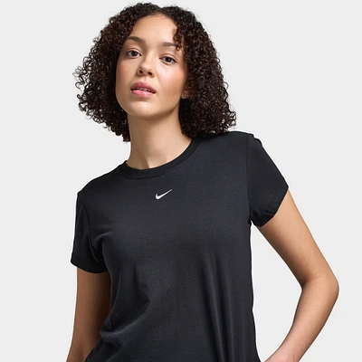 Nike Sportswear Women's Chill Knit Cropped T-Shirt Black / White