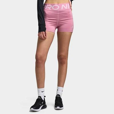 Nike Pro Sculpt Women's High-Waisted 3" Biker Shorts Pink / White