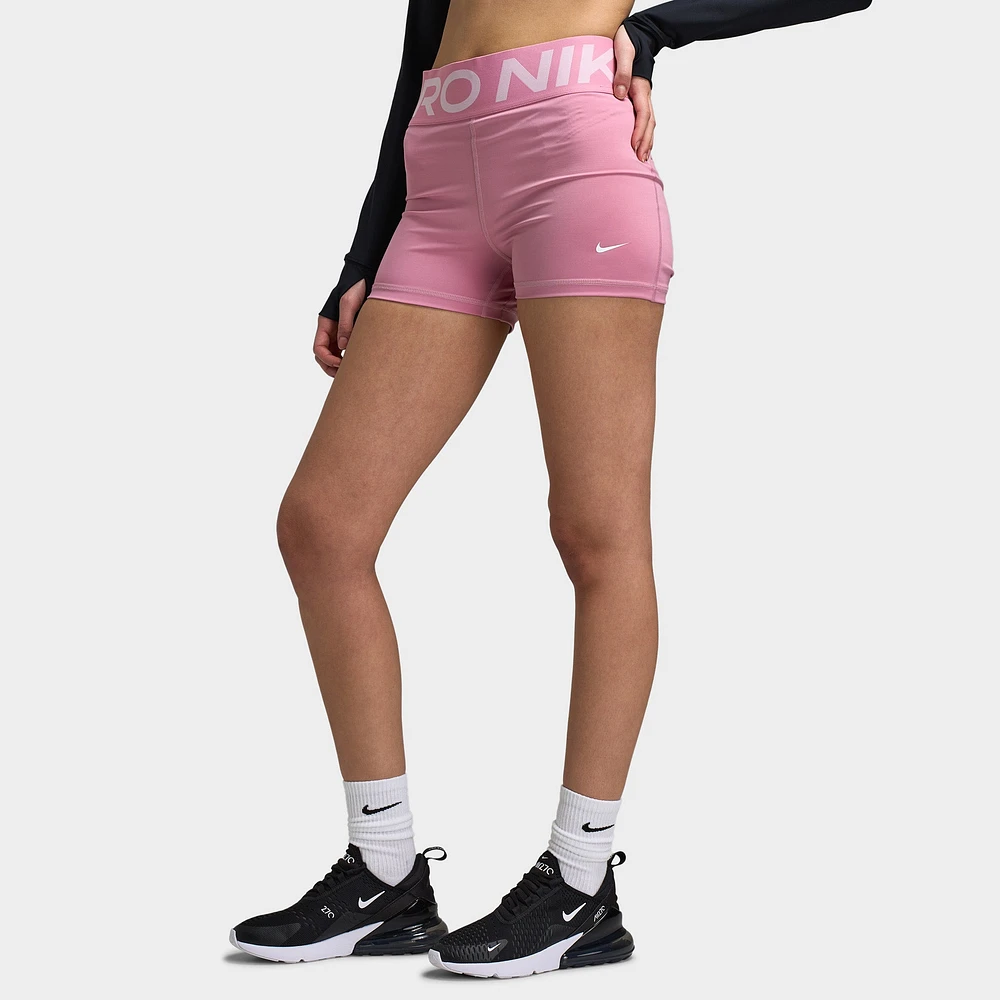 Nike Pro Sculpt Women's High-Waisted 3" Biker Shorts Pink / White