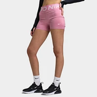 Nike Pro Sculpt Women's High-Waisted 3" Biker Shorts Pink / White