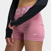 Nike Pro Sculpt Women's High-Waisted 3" Biker Shorts Pink / White
