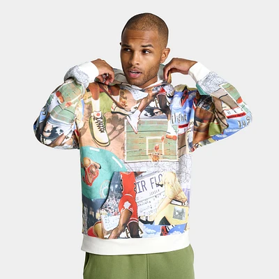 Jordan Brooklyn Fleece All-over Print Pullover Hoodie / Sail