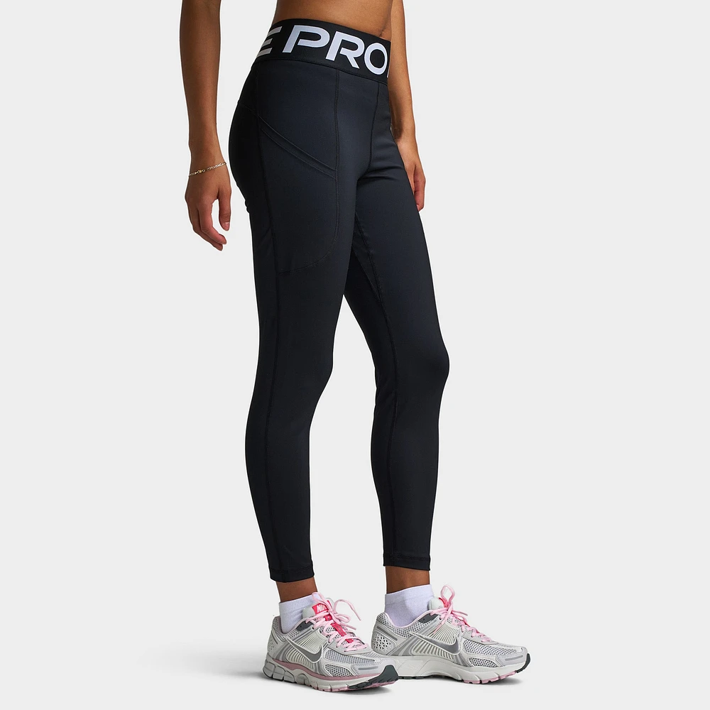 Nike Pro Sculpt Women's High-Waisted 7/8 Leggings with Pockets Black / White