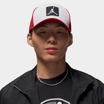 Jordan Rise Jumpman Patch Trucker Cap White / Gym Red