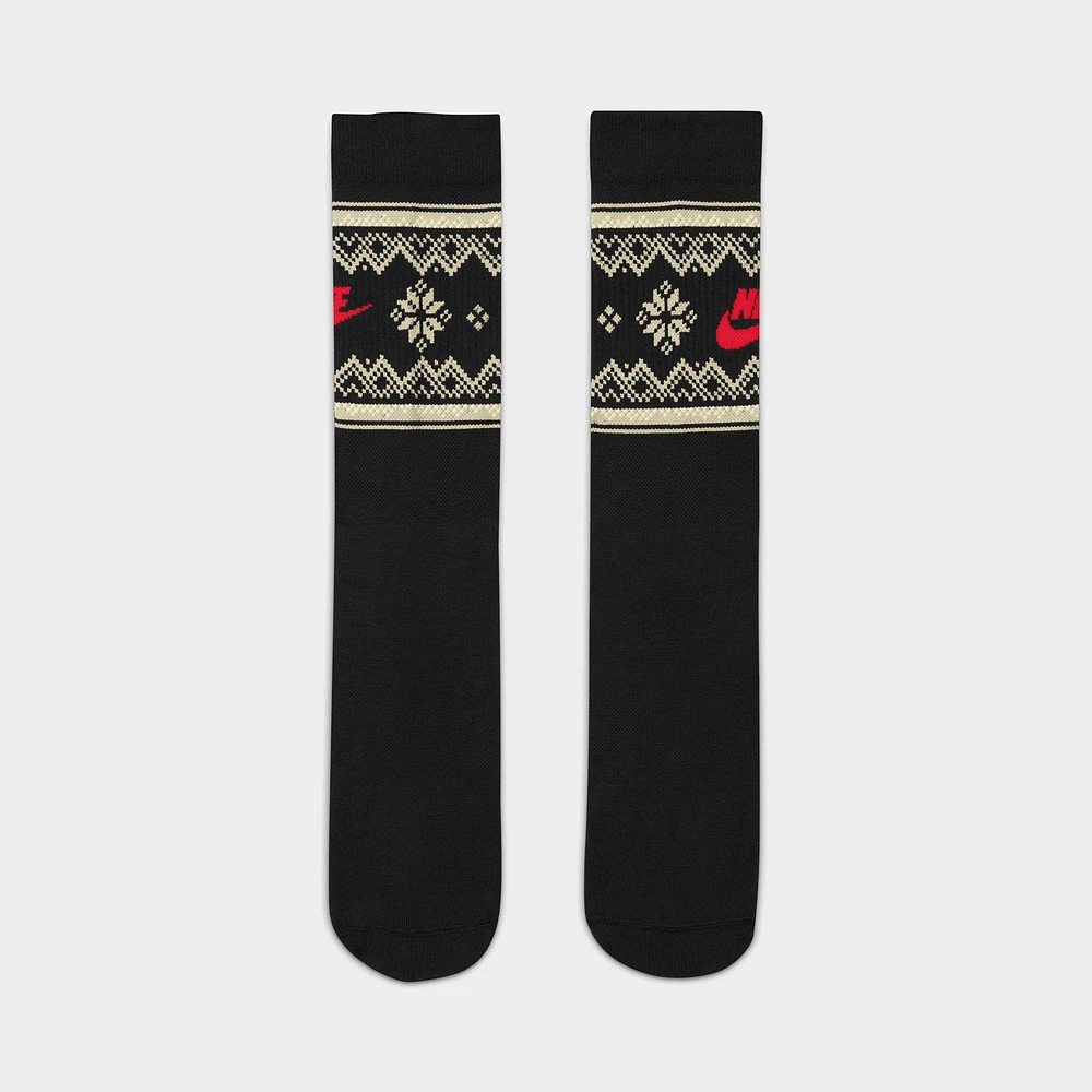 Nike Everyday Essentials Fair Isle Crew Socks Black / Coconut Milk