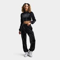 Nike Sportswear Women's Velour Full-Zip Top Black / Sail