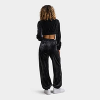 Nike Sportswear Women's Velour Full-Zip Top Black / Sail