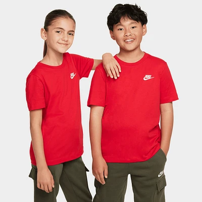 Nike Sportswear Juniors' Embroidered Futura T-Shirt / University Red
