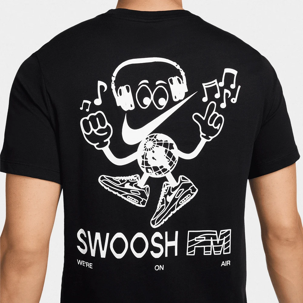 Nike Sportswear 'Swoosh FM' Graphic T-Shirt / Black