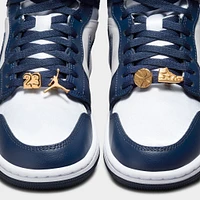 Jordan Women's 1 Mid Football Grey / Midnight Navy - White