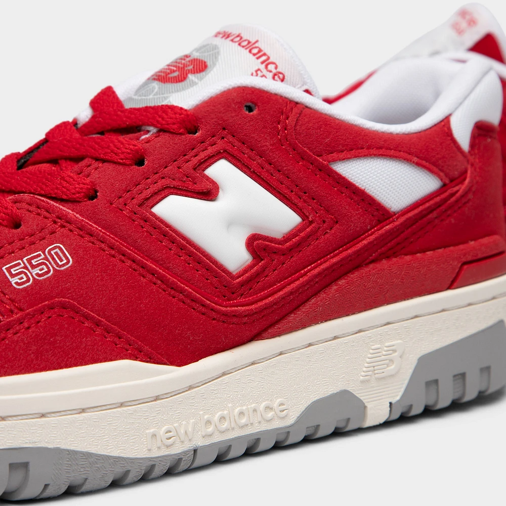 New Balance Juniors' 550 Team Red / White