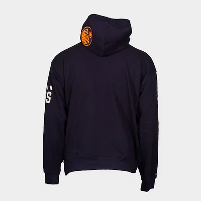 Mitchell & Ness Edmonton Oilers College Dropout Pullover Hoodie Navy / Orange