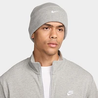 Nike Peak Swoosh Beanie Grey Heather / White