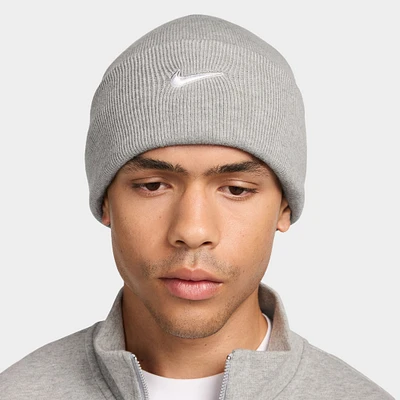 Nike Peak Swoosh Beanie Grey Heather / White