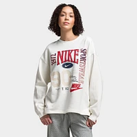 Nike Sportswear Women's Fleece Crewneck Sweatshirt Sail / Black
