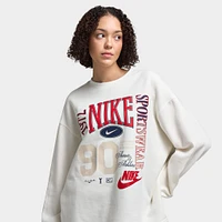 Nike Sportswear Women's Fleece Crewneck Sweatshirt Sail / Black
