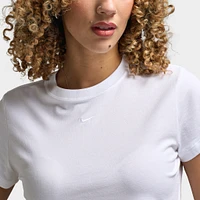 Nike Sportswear Women's Chill Knit Crop Top / White