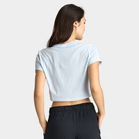 Nike Sportswear Women's Chill Knit Cropped T-Shirt Blue Tint / Sail